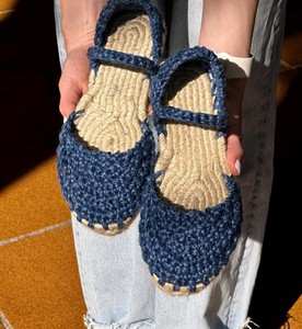 Sandalias Planas de Rafia Natural para Mujer, Hechas a Mano, Ligeras, Transpirables, con Aumento de Altura, Desechables - Product Image 1