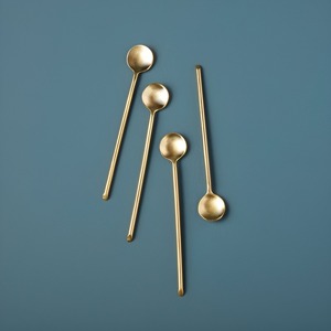 Modern Luxury Design Metal Dessert Scoop <b>small</b> Head Mirror Polish Mini Silver Gold Stainless Steel Coffee Stirrer <b>Spoon</b> - Product Image 3