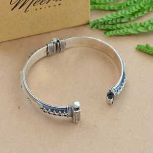 Meera Jaipur Bracelets vintage en argent 925 pour femmes, bijoux fins, dernier design, 43-48g, hindouisme - Product Image 6