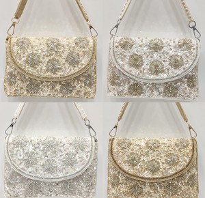 Luxury Handmade Mosaic <b>Mirror</b> Work Clutch Bag for Women | Designer Evening Party Sling Bag <b>with</b> Chain Strap - Product Image 5