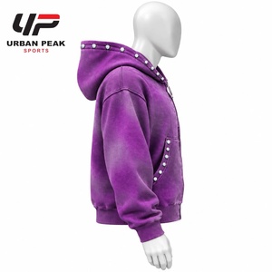 Sweat à capuche polyvalent pour homme avec strass, effet cristal décoratif, coupe confortable et design élégant pour tenues décontractées - Product Image 2