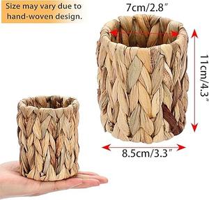 ที่ใส่แปรงแต่งหน้าแบบหวายทำมือ ตะกร้าเก็บของทำมือ ขายส่ง เป็นมิตรกับสิ่งแวดล้อม ผลิตในเวียดนาม - Product Image 2