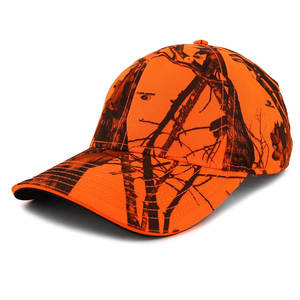 Orange Camouflage Adjustable Cap Unisex Outdoor Casual <b>Hat</b> Breathable Polyester Spring <b>Summer</b> - Product Image 2