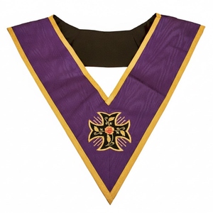 Collier de 46e degré - Rite de Memphis-Misraim (ORUMM) - Collier de cérémonie de Loge Bleue brodé à la machine - Product Image 1