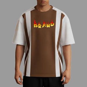 T-shirts Hip Hop Solides pour Hommes de Haute Qualité 100% Coton Impression Numérique Personnalisée Logo Respirant Écologique Coupe Ample - Product Image 1