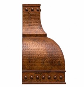 Hotte murale électrique en cuivre martelé marron pour cuisine domestique avec système de ventilation intégré - Product Image 4