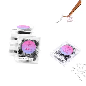 Rose Girl Lash Custom Wimper Verpakking 4d Premade Volume Easy Fan C D L Curl Handgemaakte Wimper Extensions