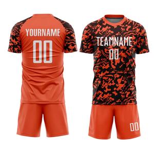 Uniforme de Fútbol Personalizable 100% Transpirable de Poliéster para Hombre, Diseño de Cuello Sublimado Único para Verano - Product Image 1