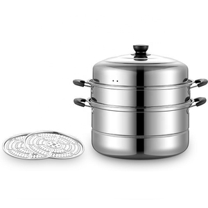 Casserole vapeur multi-niveaux multifonction écologique de qualité supérieure, construction en acier inoxydable, couvercle en acier inoxydable, chauffage rapide au gaz - Product Image 1