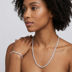 Pass Diamond Tester Hip Hop Jewelry Charms <b>Iced</b> <b>Out</b> 3mm Moissanite Rhodium Plated 925 Silver VVS Tennis <b>Chain</b> Wedding Necklaces - Product Image 3