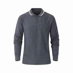 Camisa de Golf de Alta Gama para Hombre, Ropa de Trabajo de Verano, Manga Larga, Logotipo Personalizado, Tejido Sólido Transpirable, Publicitaria - Product Image 3