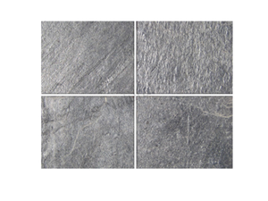 Dalles et plaques en ardoise gris argenté de haute qualité, surface naturelle, bords coupés à la machine, pour une utilisation élégante dans la construction de sols intérieurs. - Product Image 2