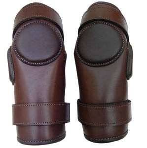 Genouillères de performance pour hommes, protections en cuir souple rembourrées pour l'équitation et les vêtements de type western pour écuries. - Product Image 1