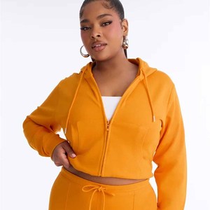 2026 Custom Acid Washed Full Zip up Jogging Suit and Flared Pant New Style 100%Cotton Heavy Fleece 400Gsm for <b>Women</b> - Product Image 4