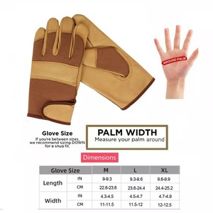Leather Safety Gloves Full Finger Windproof Touchscreen Wear-Resistant Non-Slip <b>Hook</b> Loop Closure Outdoor Activities Unisex - Product Image 6