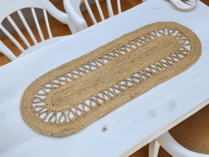 13 x 48 Inches Natural Jute Decorative <b>Table</b> <b>Runner</b> – Bohemian <b>Dining</b> <b>Table</b> Accent for Rustic & Farmhouse Decor - Product Image 2