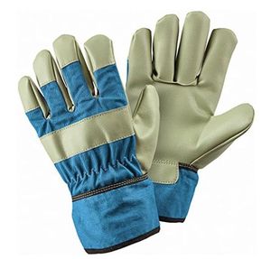 Heavy-Duty White Leather Industrial Safety <b>Gloves</b> Double Palm Canadian Rigger Model MJ-9754 Garden Work Protective Gear - Product Image 1
