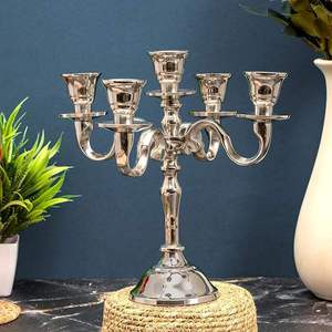 Support de bougie moderne en aluminium de qualité supérieure, décoratif et unique, pour mariage, événement, fête, décoration de table à bas prix - Product Image 3
