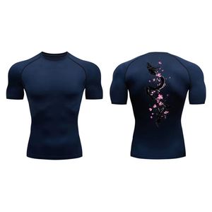 Short Sleeve <b>Compression</b> T <b>Shirts</b> <b>Men</b> Summer Athletic Quick Dry Gym Breathable Workout Running Sweat Ocean Ready <b>for</b> Long Use - Product Image 1