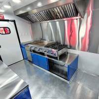 Remorque de restauration rapide pour BBQ et crème glacée, camion de cuisine mobile, chariot de vente ambulante, chariot de traiteur, chariot à pizza, remorque de concession pour camping, résistant à la rouille