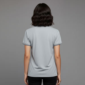 Camiseta Casual de Color Sólido Personalizada para Mujer con Logotipo Impreso en Serigrafía, Tejido de Punto Transpirable y Ecológico - Product Image 6