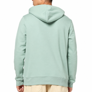 เสื้อฮู้ดผู้ชายสีเขียวมิ้นท์ ทรงปกติ สีพื้น ผ้าฝ้าย สวมใส่สบายสำหรับฤดูหนาว มีกระเป๋า ดีไซน์เรียบง่าย แห้งเร็ว ผ้าฟลีซ - Product Image 4