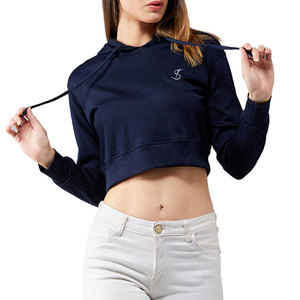 Reasonable Price Best Selling Crop Top Hoodies Custom Design Street Wear Women Crop Top Hoodies - Product Image 1