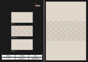 กระเบื้องพอร์ซเลนเคลือบด้านลายสวยทันสมัย ขนาด 12x24 นิ้ว พัฒนาสำหรับการตกแต่งภายในสมัยใหม่ ให้พื้นผิวกันน้ำ ทนต่อการขีดข่วน และมีความทนทาน - Product Image 3
