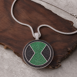 Collar con Colgante Personalizado de Ben 10 Omnitrix Estilo Hip Hop, con Micro Pavé de Moissanita, Plata 925, Joyería Hip Hop para Hombre - Product Image 2