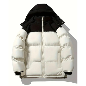 เสื้อโค้ทขนเป็ดหนามีฮู้ดคอตั้งเสื้อโค้ทขนเป็ดเนื้อผ้าเบามีสไตล์สำหรับใช้กลางแจ้ง - Product Image 5