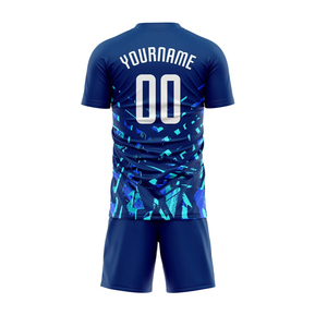 Uniforme de Fútbol Hecho en Fábrica al Por Mayor con Logotipo Personalizado Impreso, Jersey de Fútbol de Manga Corta y Pantalones Cortos de Primera Calidad con MOQ Bajo - Product Image 3