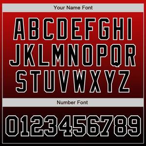 Maillot de football personnalisé rouge, noir et blanc, authentique, délavé, tendance, uniforme sportif d'équipe, respirant, séchage rapide, sublimation - Product Image 4