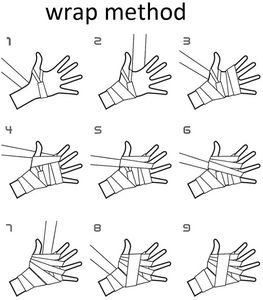 Bandages de boxe en coton à motifs avec protection du poignet pour l'entraînement - Product Image 2