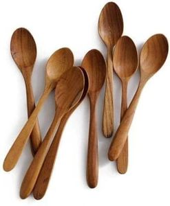 Cucharas de Madera Mini de 10 ml, Ecológicas, No Tóxicas, Duraderas, Ligeras, Diseño Bohemio, para Té, Café, Postre, Fiestas, Bodas - Product Image 2