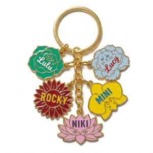 Custom Bag Charms Luxury Mini <b>Metal</b> Double Charm Keychain Multi-charm Enameled <b>Key</b> <b>Chain</b> - Product Image 5