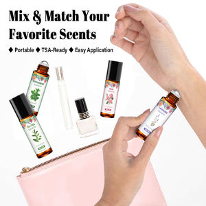 10ml アロマセラピー ペパーミント エッセンシャルオイル ロールオン、フレッシュな香り、携帯用ローラーボトル（肌用） - Product Image 4