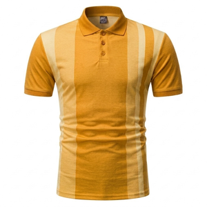 Chemises pour hommes à manches courtes 100% coton Logo personnalisé sur le devant Impression numérique 140g Respirant Léger Séchage rapide Meilleure qualité - Product Image 1