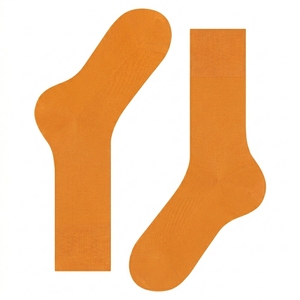 Wholesale <b>Men's</b> Crew <b>Socks</b> Solid Orange Knitted Custom Breathable Daily Wear Autumn Season - Product Image 4