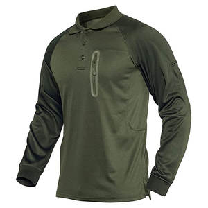 Camisetas Polo Tácticas de Manga Corta y Larga para Hombre, Cómodas, de Algodón y Poliéster, Camisetas Cargo para Actividades al Aire Libre, Personalizables - Product Image 1