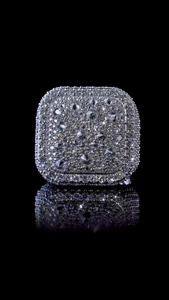 VVS1 Moissanite Iced Out Men's Hip Hop <b>Ring</b> Reverse Upside Down Setting Cut Custom <b>Name</b> Logo Silver Gold Plated Party <b>Ring</b> - Product Image 1