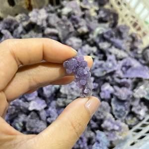 Sparkling Purple Botryoidal <b>Crystal</b> <b>Cluster</b> Unique Natural Grape Agate Mineral Small Specimen 1-10 cm - Product Image 3