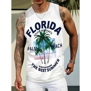 <b>Men's</b> <b>White</b> Sleeveless Tank Top Skull Deadlift Print O-Neck Casual Gym <b>Vest</b> Breathable Cotton Muscle Shirt - Product Image 4