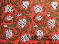 Tissu tissé en coton biologique imprimé au bloc style bohème, vendu au mètre - Idéal pour la confection de sacs, rideaux et vêtements faits main pour femmes, inspiré de l'artisanat indien.
