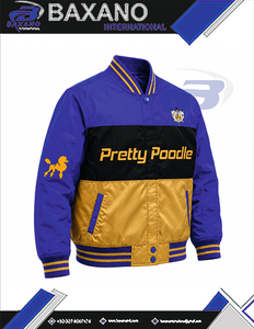 Chaqueta Deportiva Bordada de la Hermandad Sigma Gamma Rho para Mujer, Ropa Griega Vintage Azul y Amarilla, Chaqueta Deportiva SGR - Product Image 5