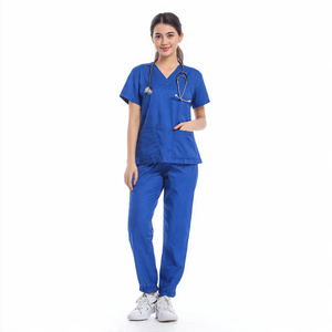 Unisex <b>Scrubs</b> Suit Hospital Uniforms Medical <b>Scrubs</b> Nurse Short Sleeve Suit - Product Image 1