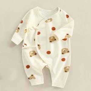 Ropa de Bebé Recién Nacido Ecológica y Transpirable, 95% Bambú, 5% Elastano, Manga Larga, Primavera, Lindos Monos de Dibujos Animados, Suaves para Bebés Niñas y Niños - Product Image 1