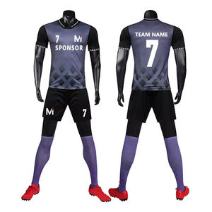 Conjunto de Uniforme de Fútbol Personalizado, Equipación de Fútbol Profesional, 100% Poliéster, Jersey y Pantalones Cortos con Impresión por Transferencia de Calor, Transpirable, de Secado Rápido - Product Image 5