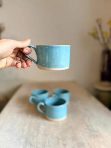 Tasse à expresso élégante en céramique avec glaçure ciel étoilé, design discret, poignée robuste, rétention de chaleur, pour cuisine moderne - Product Image 2