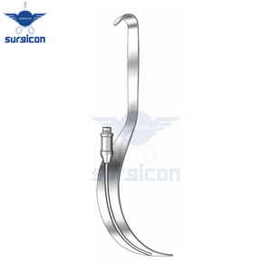 Retractor Deaver de 30 cm (12 Pulgadas) de Ancho y 50 mm con Iluminación de Fibra Óptica, Retractor Quirúrgico Reutilizable de Acero Inoxidable - Product Image 3