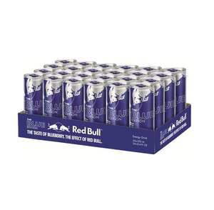 Boisson énergisante authentique Red Bull Blue Edition à la myrtille, 24 canettes de 250 ml, 80 mg de caféine, saveur myrtille fruitée, vente en gros, approvisionnement en vrac - Product Image 6